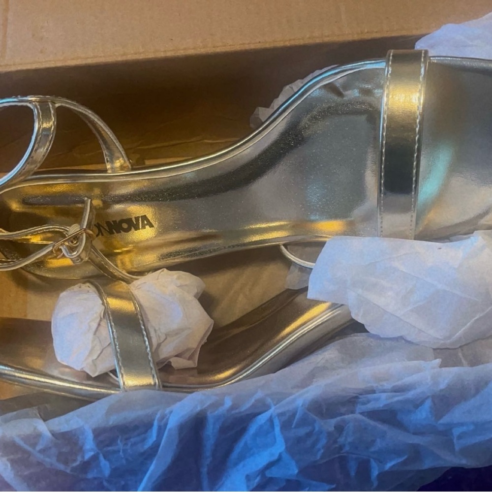 Women's Gold Strappy Sandals